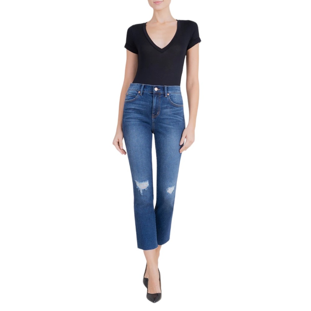 Level 99 High Rise Straight Crop Jeans